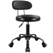 Rolling Stool with Wheels Swivel Stool with Back Height Adjustable Chair PU L...