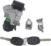 Szwaldaper AL151B Complete Lock Set Ignition Switch Door Lock Barrel Trans 2 Keys with 46 Chips for FIT 09-11 Car Ignition Switch Lock