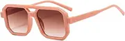 [Sibeg] Double Bridges Sunglasses For Women 2024 New Square Simplicity Gradient Sun Glasses Men Classic Black Eyewear