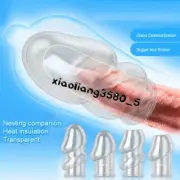 Men Reusable Silica gel Bird Head Enlargement Sleeve Male Delay Device