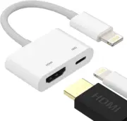 Lightning to HDMI Adapter for TV Iphone Sync Screen Splitter Digital AV Female P
