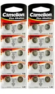 80 AG12 LR43 Camelion 1.5V Alkaline Button Cell Battery Watch Remote