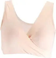 SOESFOUFU Lactation Waistcoat for Pregnant Women Comfortable Nursing Cross Design XXL Skin Color for Yoga and Easy Breastfeeding