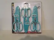 Sabatier Edgekeeper 10 In 1 Multipurpose Scissors 3 pc set W/ Sharpening Holders