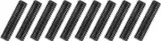 uxcell 10Pcs Fully All Threaded Rod, 5/16" Thread 18 Pitch 1-1/4" Length Carbon Steel Long Threaded Screw Threads Black Zinc Fully Studding Rod Bar for Furniture Garden Mounting Assembly