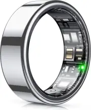 Smart Ring Size 11 Silver Heart Rate/Sleep/Blood Oxygen Monitoring, Step Count