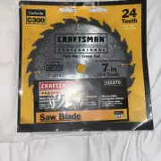 Craftsman PRO 7 1/4” Inch 24 Tooth Fast Rip Cross Cut Saw Blade Carbide C300
