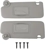 Szwaldaper Car Sun Visor Uv Blocking Gray Left Right Sun Visor with Mirror, for Sonic 2012-2020, for Matiz 2004-2017, for Spark 2011-2022 Car Sun Visor