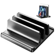 Vertical Laptop Stand Holder,Adjustable ABS Plastic Desktop Notebook 2-Slot