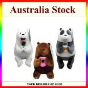 Brand New Licensed We Bare Bears Panda Ice Bear Grizzly Plush Soft Toy 25cm