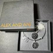 Alex And Ani Riddikulus Bangle Bracelet with Wingardium Leviosa Necklace