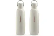 SodaStream Bottle Fizz & GO Portable Travel Cool All Metal Sand Beige 900ml 2 Pack