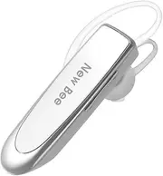 Bluetooth Headset Handsfree Wireless Bluetooth Earpiece New Bee Driving Earphone with Noise Cancelling Microphone 24 Hrs Talk Time Business In-Ear Headphones Earbuds for Apple iPhone X 8 7 6 6S, Samsung Galaxy, HTC, LG, SONY, PC, Laptop (White)
