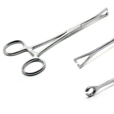 Ear Nose Lip Tongue Navel Septum Tool Forcep Plier Clamp Body Piercing Kits 6"