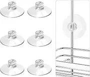 YeeBeny 6Pcs Shower Caddy Connectors Suction Cups for Bathroom, Heavy Strength Large Cups Without Hooks, Replacement Compatible With Zenna Home, Simple Houseware, GeekDigg