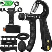 Grip Strength Trainer Kit 5 Pack Hand Finger Exerciser Forearm Rehab Workout Set