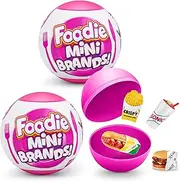 5 Surprise Foodie Mini Brands (2 Pack) by ZURU, Mystery Capsule Real Miniature Brands Collectable Toy, Collectibles, Fast Food Toys and Shopping Accessories