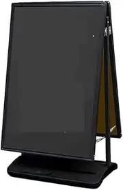 Double-Sided Sign Holder Poster Stand with Drawing Board,Vertical Floor-standing Signage Display,Billboard Display Stand(Blackboard)