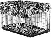 Pet Under Cover Kennel Cover for iCrate, Zebra Print, Large
