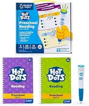 Educational Insights Hot Dots Jr. Let's Master Pre-K Reading Set, Homeschool & Preschool Learn to Read Workbooks, 2 Books & Interactive Pen, 100 Reading Lessons, Ages 3+ (2390)