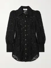 [Zimmermann] Zimmermann - Matchmaker Lace Shirt - Black - 1 1 Black