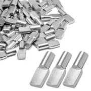 60pcs 5mm Shelf Pins Nickel Plated Shelf Support Peg Spoon Shaped Cabinet She...