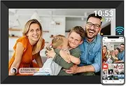 Digital Picture Frame WiFi 10.1 Inch 1280 x 800 IPS LCD Touch Screen, Built-in 32 GB Memory Auto Rotat, Share Moments Instantly via Frameo App from Anywhere, Black