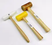 3Pc MALLETS Rawhide Nylon & Plastic NON Marring Hammer JEWELRY Making & Forming