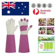 Thornproof Rose Pruning Gardening Gloves - Breathable Pigskin Leather Gauntlet
