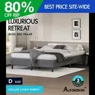 ALFORDSON Bed Frame Double Size Mattress Base Foundation Grey Fabric BASEL