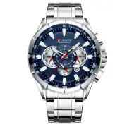 CURREN Men Watch Chronograph Quartz Wristwatch Waterproof Stainless Steel Sports Watches for Men Analog Calendar Wrist W