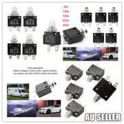 5/10/15/30 AMP Push Button Manual Reset Thermal Circuit Breaker Overload Switch