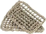 JUMPLAWN 2Pcs Woven Lizards Hammock Pet Mat Light Brown Reptile Bed Durable Easy to Clean for Lizards Cats Dogs Pets Encourages Active Vertical Space Utilization