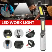 Portable Cob Led Work Light Car Garage Mechanic Usb Rechargeable Torch Lamps