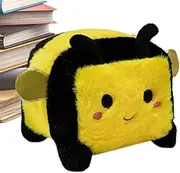 Stuffed Bee | Cartoon Animal Plushies | Plush Cube Bee Stuffed Animal Pillow, Cartoon Animal Plushies, Accompanying Doll for Kids