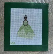 Tiana “Princess & The Frog” Disney Princess Hand painted Needlepoint Canvas