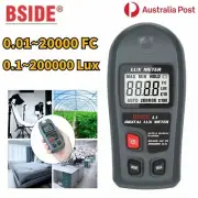 BSIDE L1 Digital Illuminometer Portable LCD Light Meter Measure Tester Sensor AU