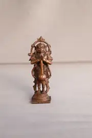 copper haunman statue home decorative folding hand south india figurine handmade