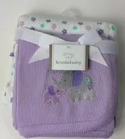 Koala Baby Lavender Purple White Elephant Flower Thermal Waffle Weave Blanket