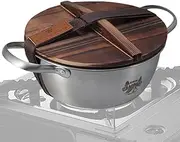 Soup Pot for Cooking, Camping Pot Made of Stainless Steel, Soup Pot for Outdoor Cooking, No Coating Cooking Tool for Outdoor Cooking, Camping, Picnic, Home, BBQ