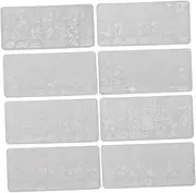 minkissy Nail Stamping Templates 8pcs Manicure Stencils Butterfly Flower Designs