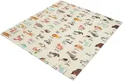 PlayPals Foldable Baby Play Mat, 200x180 CM Extra Large Waterproof Foam Playmat for Babies Animal Park
