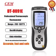 CEM DT-8891E Contact Thermometers Thermocouple Thermometers Backlit Display ✦KD