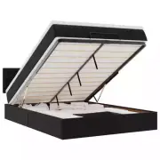 Ottoman Bed with Mattress Bed Base Bed Frame Black Double Faux Leather vidaXL