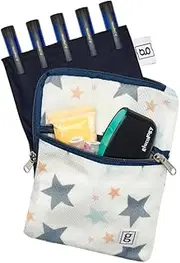 Glucology XXL Zip Pouch | Glucology Cooler Bags for 5 pens | Glucology Insulin Pen Cooler Pouch - Portable, Reusable Insulated Cooling Pack - Stars