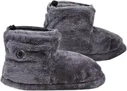 [Generic] USB Electric Heating Boots - Cozy Winter Slippers Heating Boots - Adults Feet Warmer Cold Weather Shoes with Five Temperatures for Watching Tv, Chatting