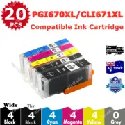20X Compatible Ink PGI 670XL CLI 671 For Canon PIXMA TS5060 MG5760 MG5765