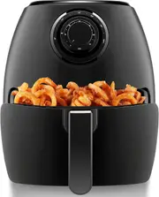 TurboFry 3.5L Air Fryer Oven - Dishwasher-safe Basket, Dual-control Temp, Matte Black