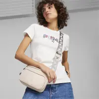 在飛比找PChome24h購物優惠-PUMA 側背包 SENSE 粉色 皮革 隨身包 包包 09