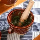 Mortar and Pestle Set Garlic Masher Grinding Bowl for Cereal Gingers Nuts